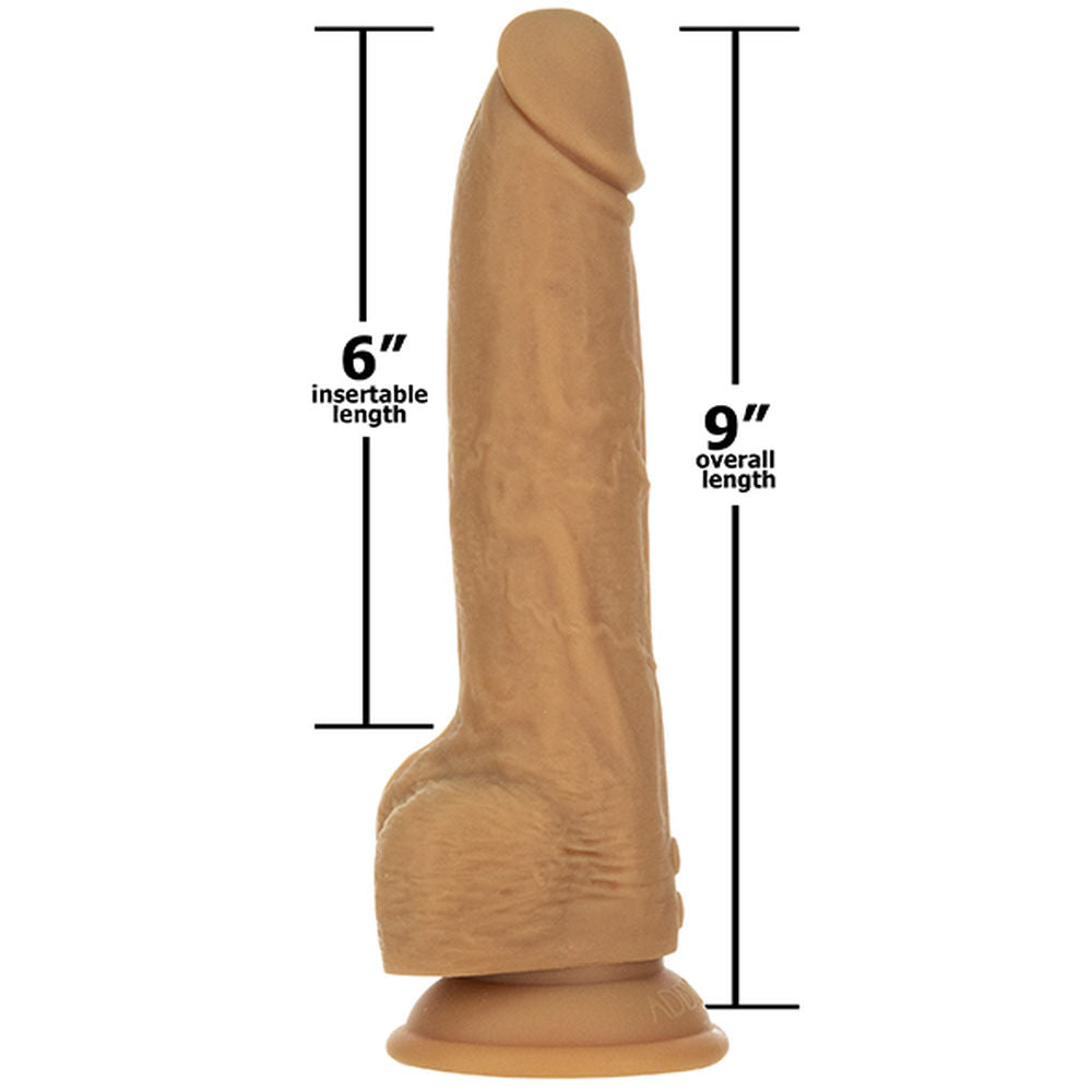 Masturbateur Thrusting Dong with Remote 9 Inch Caramel (15,2 cm)