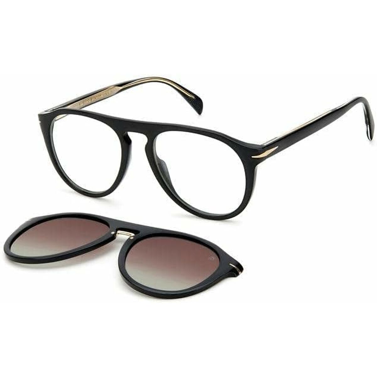 Lunettes de soleil Homme Eyewear by David Beckham 7032/G/CS Polarisées Noir Doré Ø 52 mm