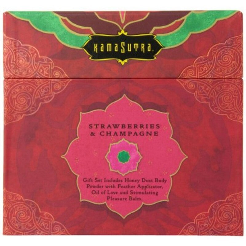 Set érotique à la fraise Treasure Trove Kama Sutra 88300 (4 pcs)