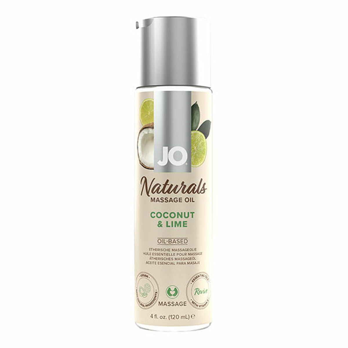 Huile de massage érotique System Jo Coconut & Lime (120 ml)