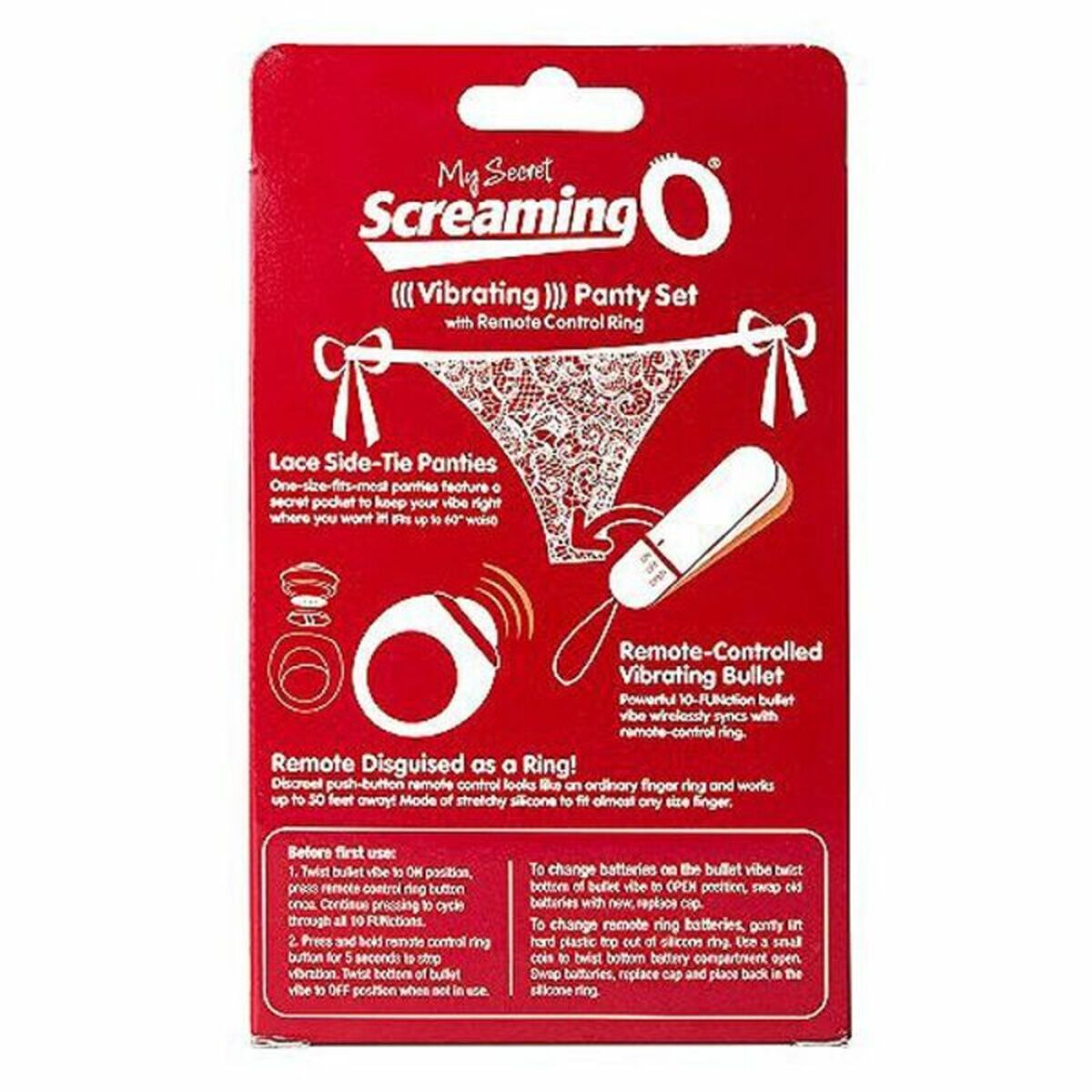 Culotte Télécommandeé Vibrante  Rouge The Screaming O SCPNTY-R-110