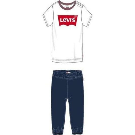 Sportsoutfit voor baby TWILL JOGGER Levi's 6EA924-001  Wit