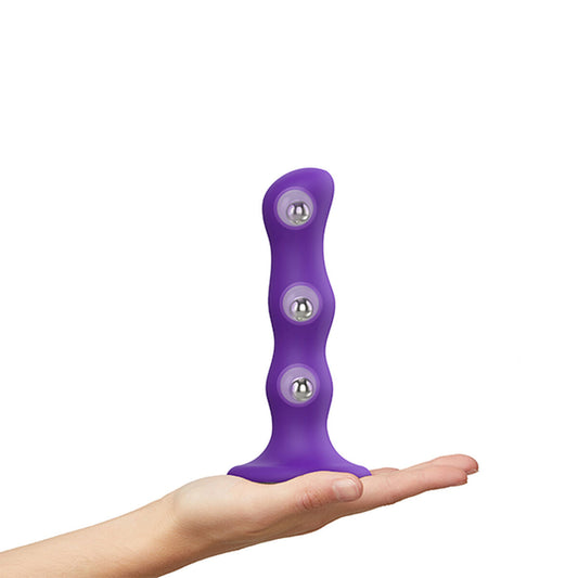 Zwarte Dildo Geisha Ball Strap-on-me M Paars