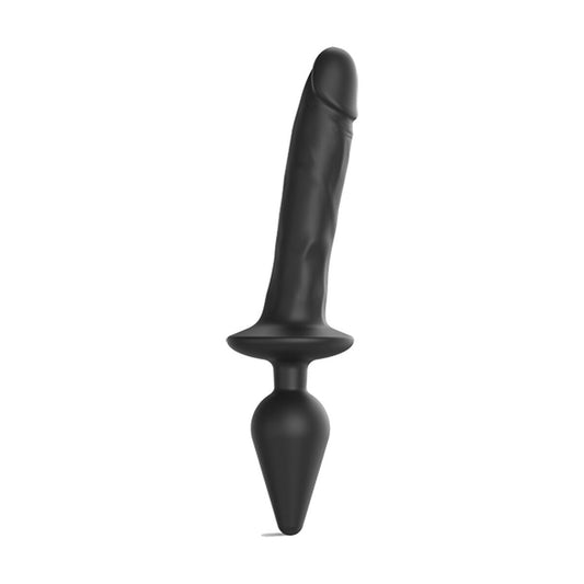 Zwarte Dildo Strap-on-me Plug-in Realistic Zwart S