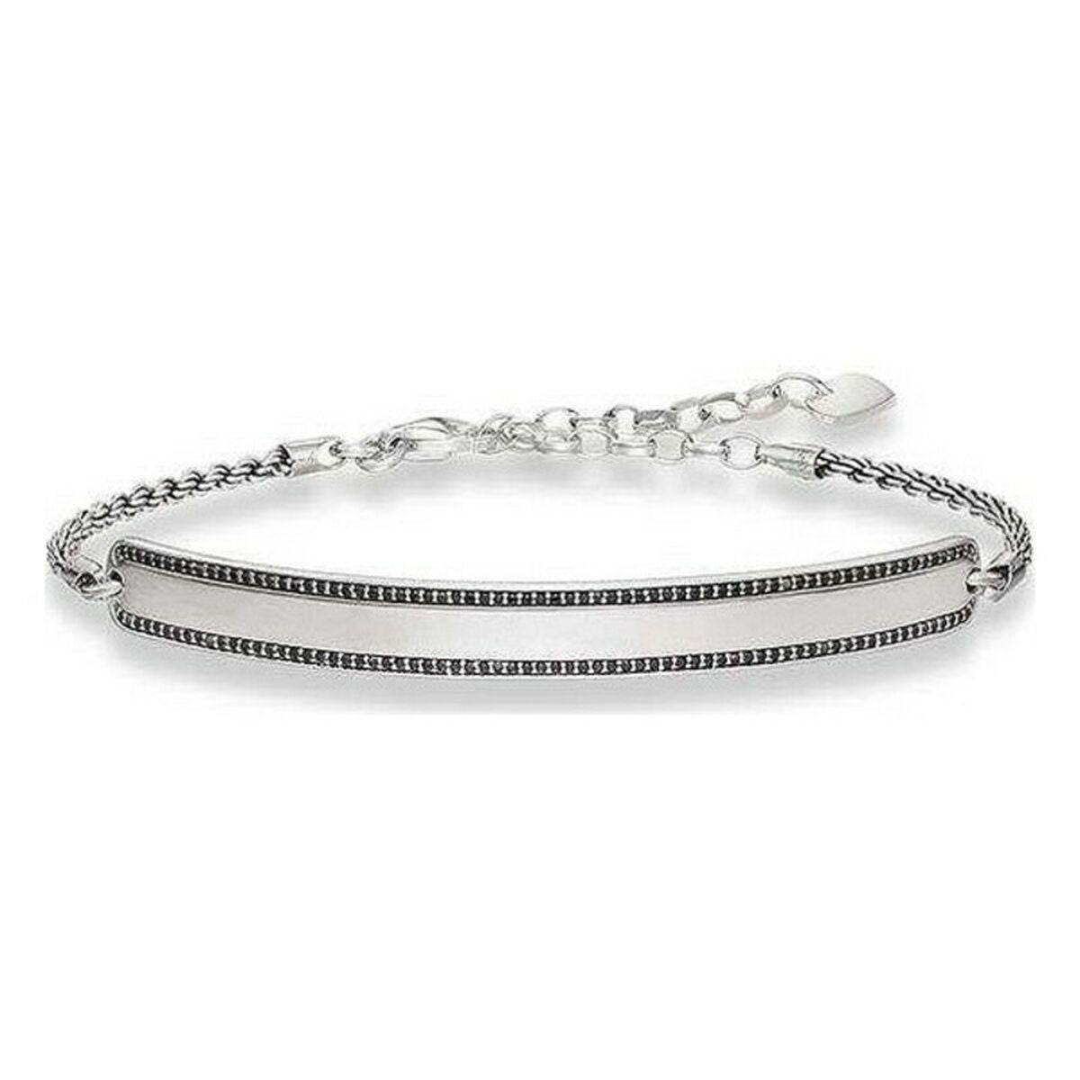 Armband Uniseks Thomas Sabo LBA0009-643-11 Zilverkleurig Zwart 19 cm 15-18 cm