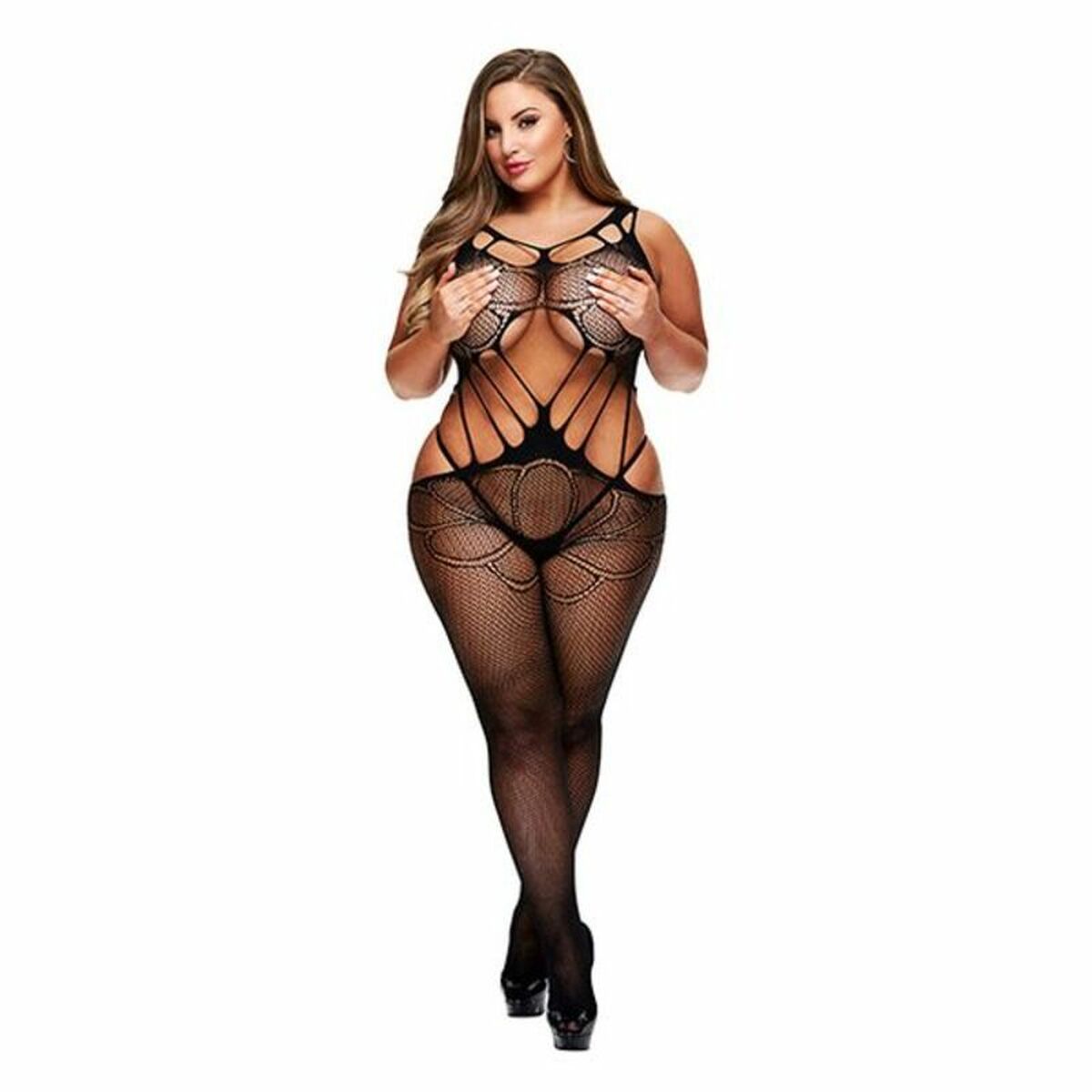 Body crochet sans entrejambe Grande Taille Baci Lingerie 00346