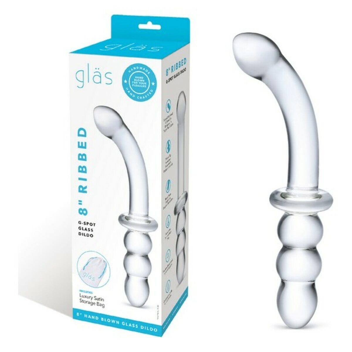 Gode Ribbed G-Spot Glass Glas