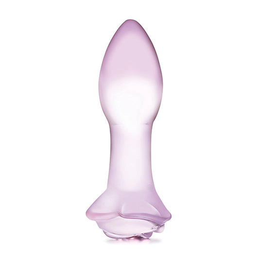 Zwarte Dildo Glas Rosebud