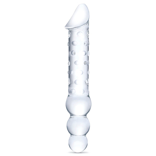 Zwarte Dildo Glas Ended Anal Beads