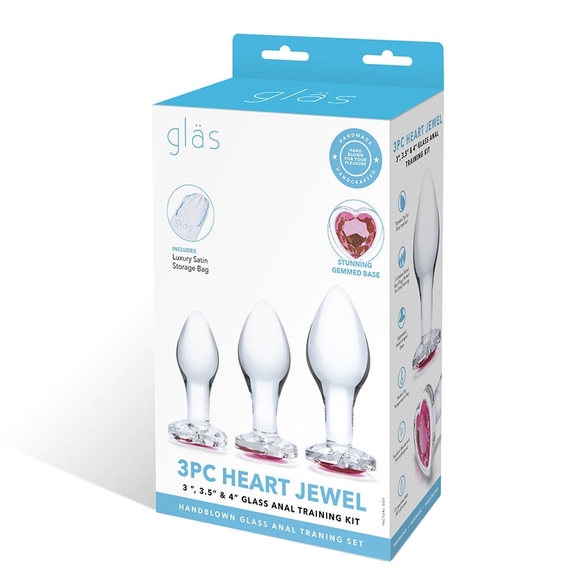 Kit Grand Plaisir Anal Training Glas Heart Jewel