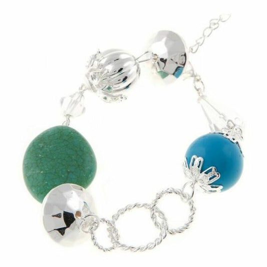 Bracelet Femme Cristian Lay 436210 (23 cm) | Bleu Vert Acier Argenté (23 cm)