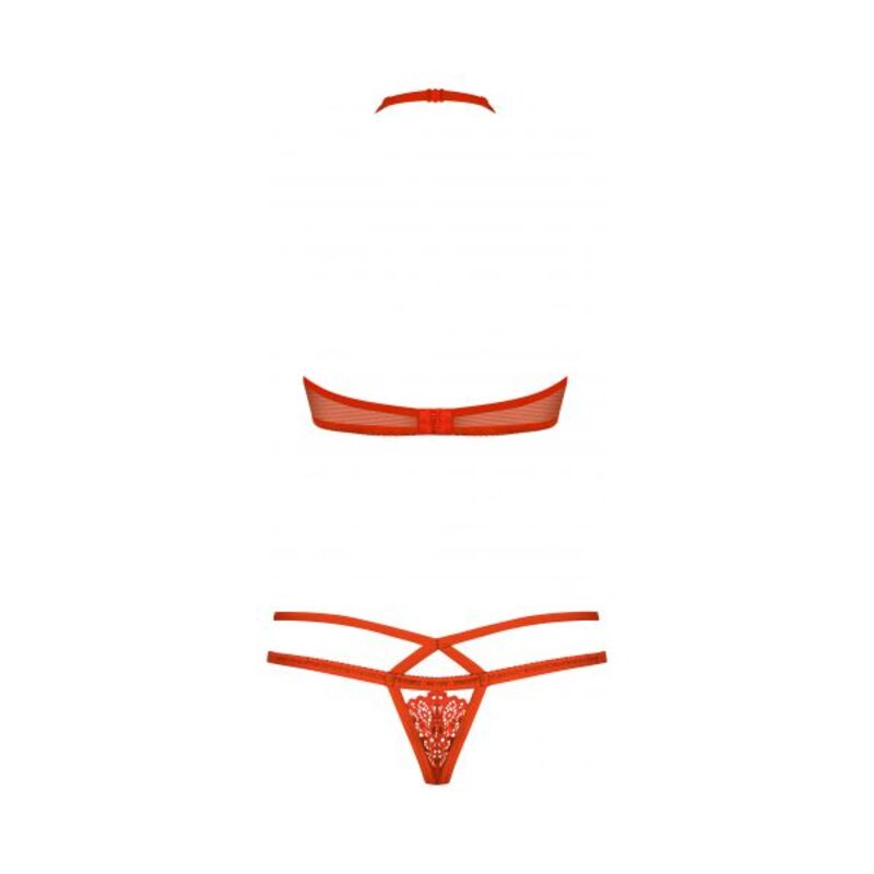 Ondergoed Set Obsessive 838-SET-3 Rood Maat S/M (2 pcs)