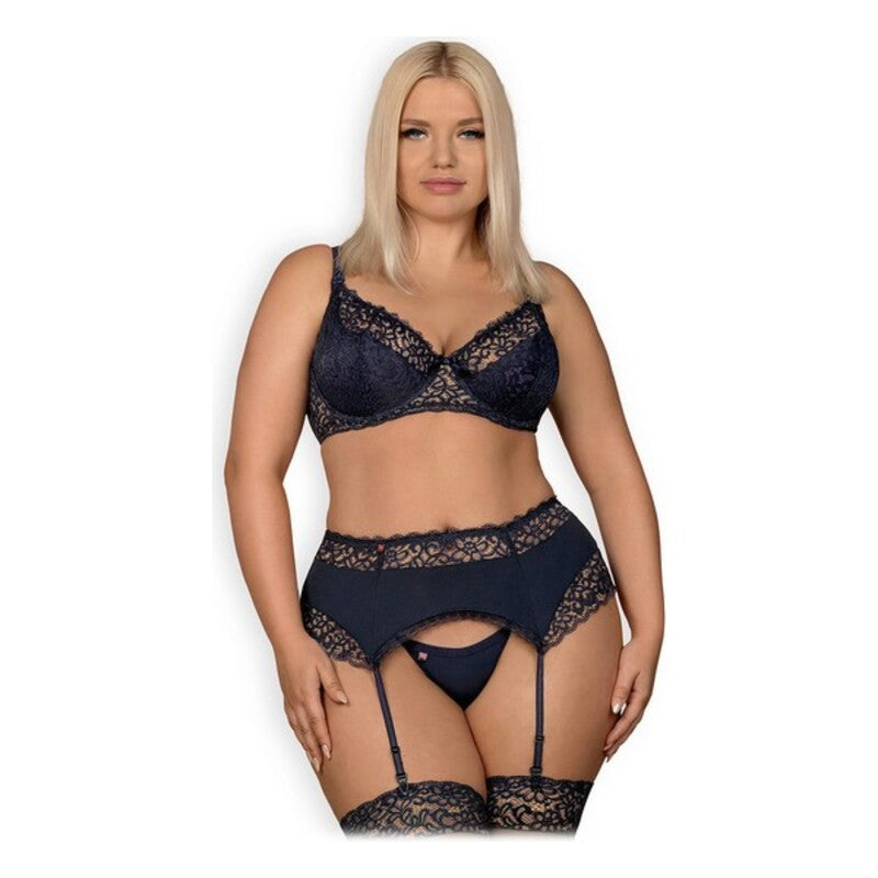 Ensemble de Lingerie en Dentelle Drimera Obsessive (3 pcs) Bleu