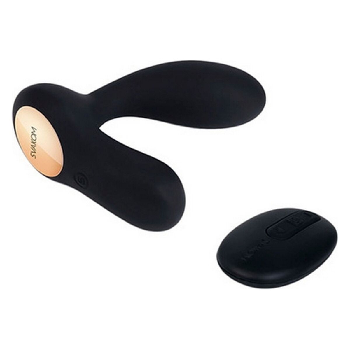 Massage Prostate Silicone Vick Powerful Plug Noir Svakom