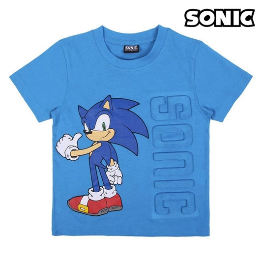 T-Shirt met Korte Mouwen voor kinderen Sonic Blauw