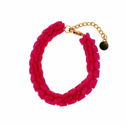 Armband Dames Lola Casademunt Gouden Fuchsia