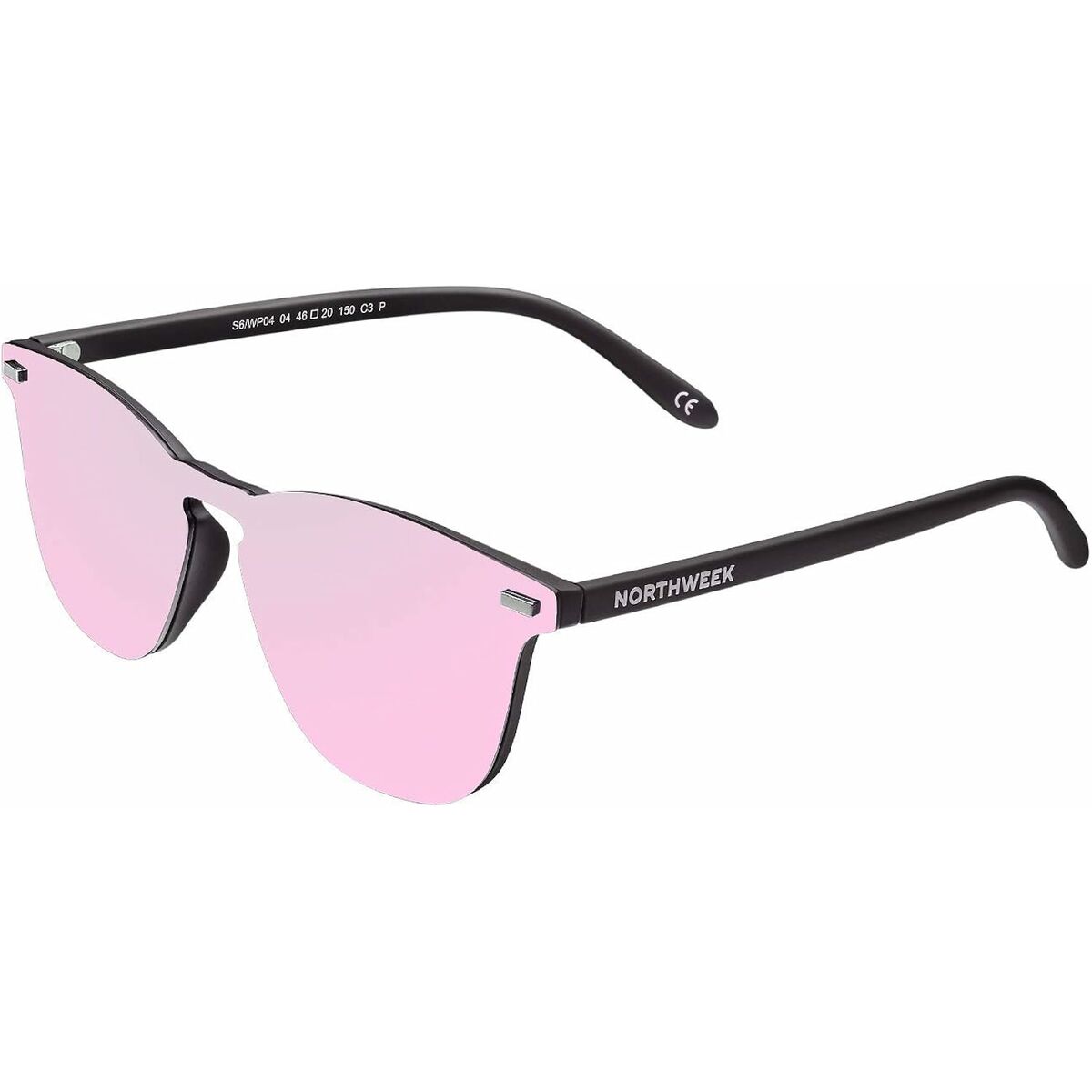 Lunettes de soleil Unisexe Northweek Wall Phantom Ø 45 mm Rose Noir