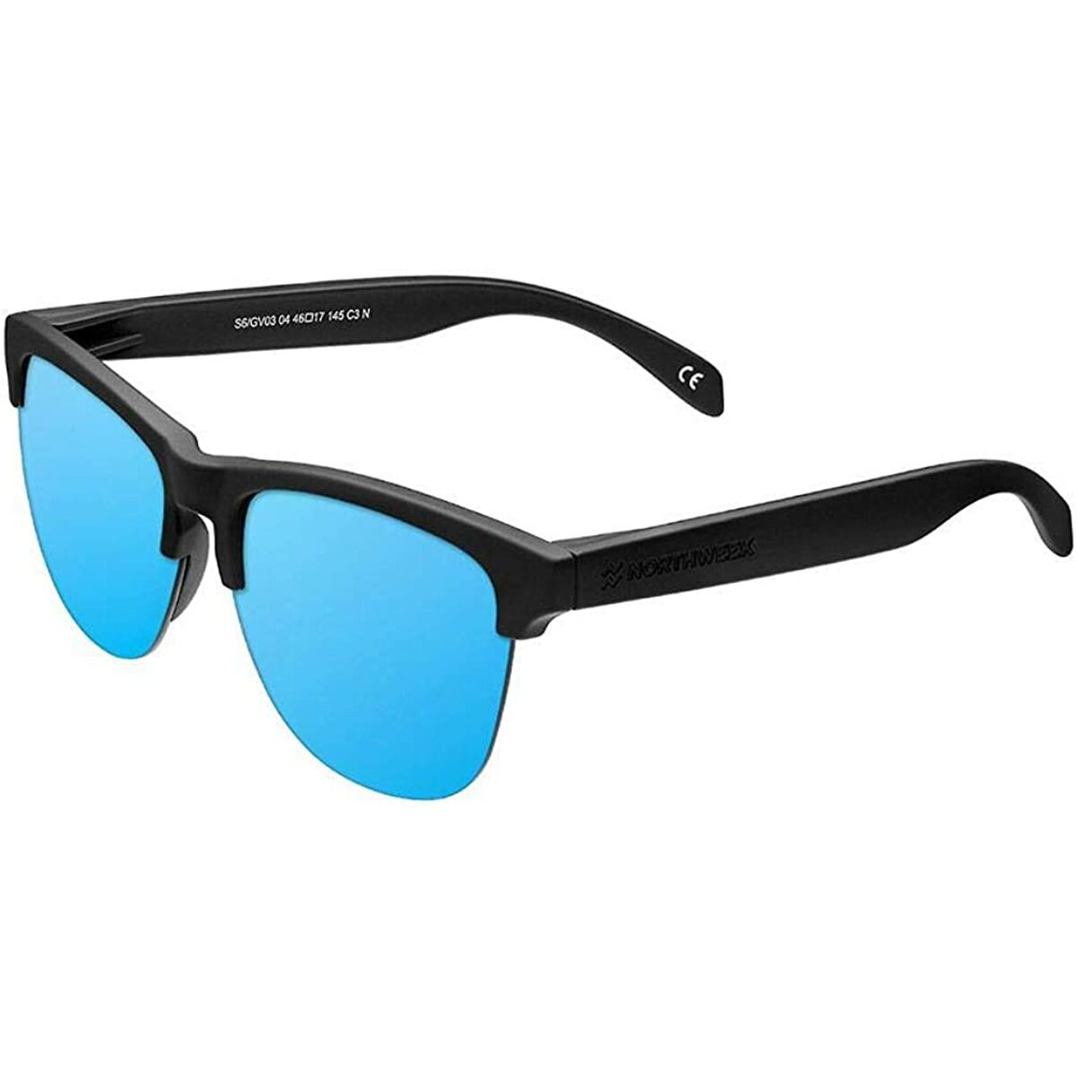 Lunettes de soleil Unisexe Northweek Gravity Deck Noir Bleu (Ø 48,5 mm)