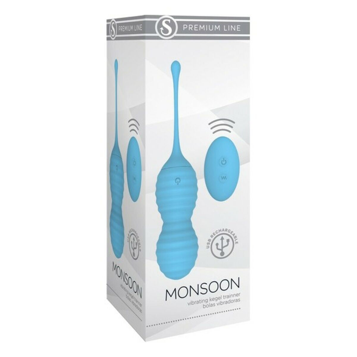 Boules d'Orgasme S Pleasures Monsoon Bleu Silicone Bleu pastel