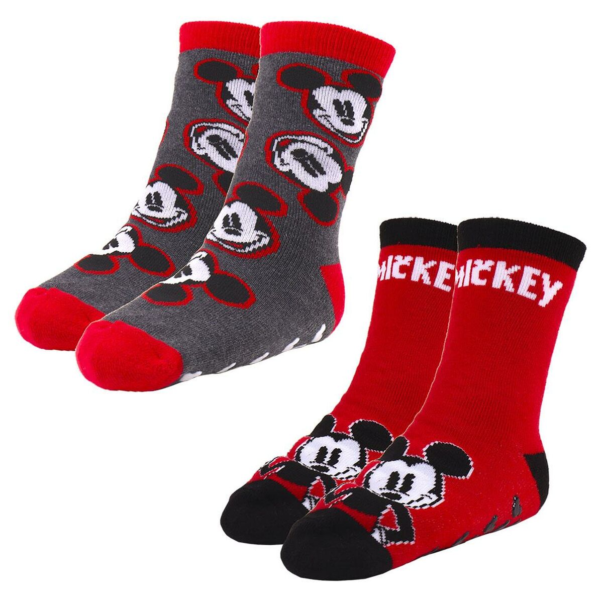 Chaussettes Antidérapantes Mickey Mouse 2 Unités Multicouleur